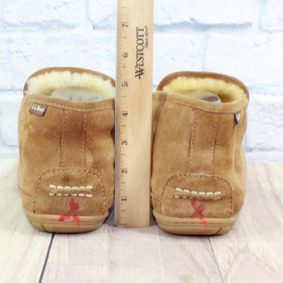 LL BEAN Shearling Lined Wicked Good Bootie Slippers Size 9 M - Picture 8 of 11
